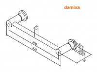 TOALLERO LAVABO 80cm ORANGE DAMIXA